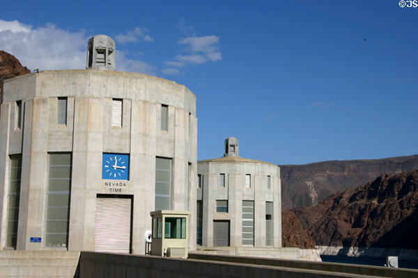Hoover Dam water intake towers. Las Vegas, NV. Style: Art Deco. Architect: Gordon B. Kaufmann.