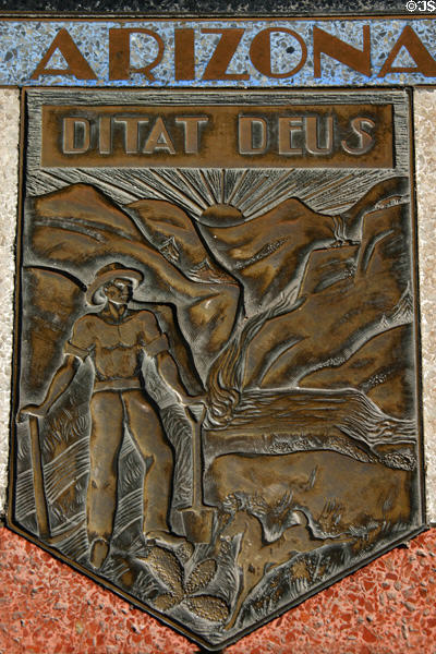 Shields of states participating in Hoover Dam: Arizona. Las Vegas, NV.