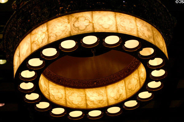 Lamp of Assembly chamber in New York State Capitol. Albany, NY.