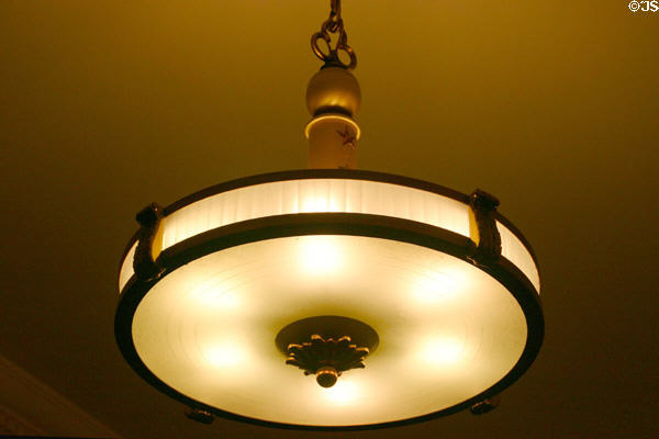 Art Deco lamp in New York State Capitol. Albany, NY.