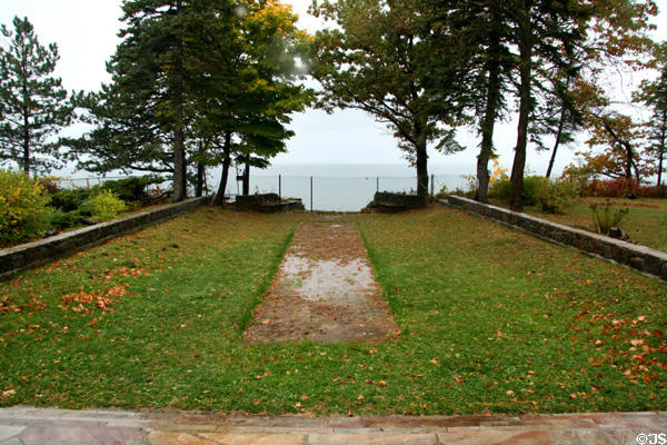 View from living room over Lake Erie at Graycliff. Buffalo, NY.