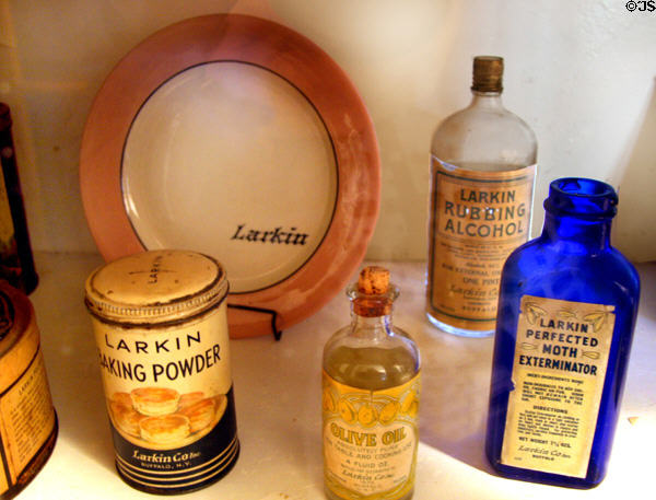 Larkin Soap Company product packages & china at Graycliff. Buffalo, NY.