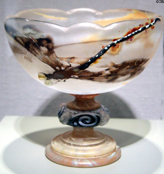 French Art Nouveau glass dragonfly coupe "La Libellule" (1903) by Émile Gallé at Corning Museum of Glass. Corning, NY.