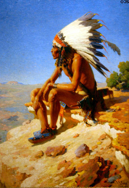 Master of His Domain painting (1918) by William Robinson Leigh at Rockwell Museum of Art. Corning, NY.