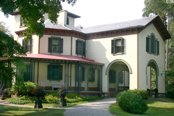 Locust Grove veranda & carriage entrance. Poughkeepsie, NY.