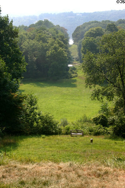 View of Hudson River from Locust Grove. Poughkeepsie, NY.