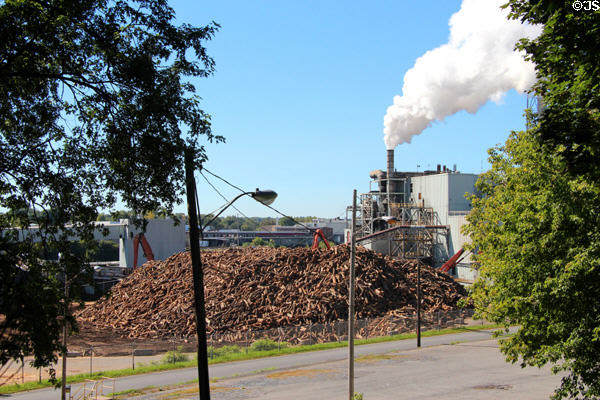 View of paper factory from Hyde House. Glens Falls, NY.