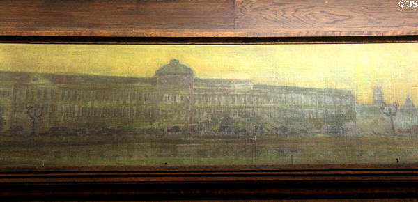 Lobby mural showing London (1905) by Alexis Fournier at Roycroft Inn. East Aurora, NY.