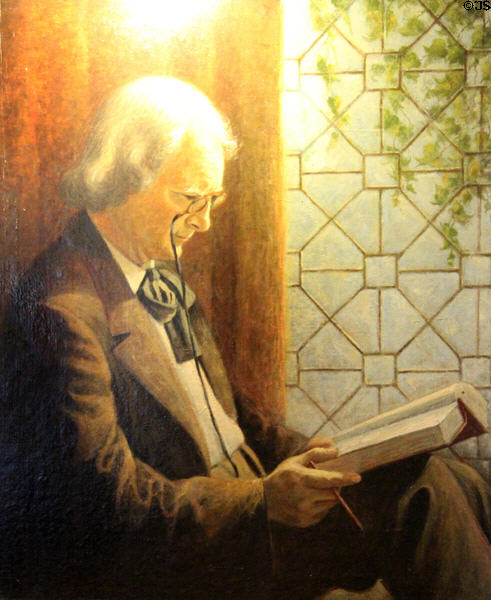 Portrait of Elbert Hubbard at Elbert Hubbard Roycroft Museum. East Aurora, NY.