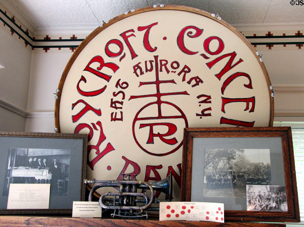 Drum from Roycroft Concert Band at Elbert Hubbard Roycroft Museum. East Aurora, NY.