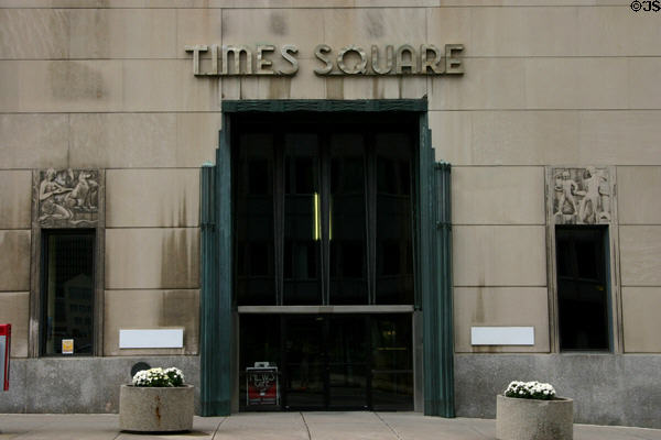 Art Deco entrance of Times Square Building. Rochester, NY.