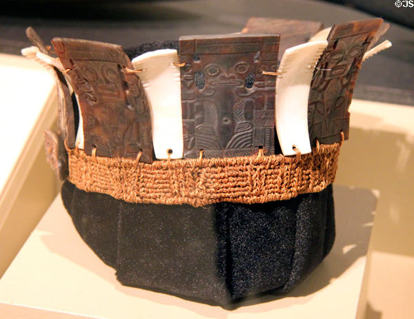 Crown (late 19th- early 20thC) from Marquesas Islands, Polynesia at Memorial Art Gallery. Rochester, NY.