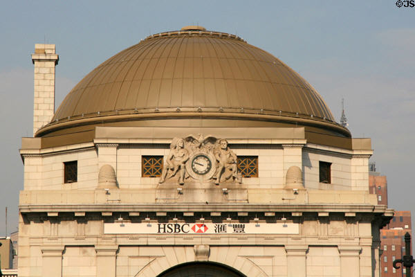 Bowery Savings Bank pediment carving (1894) by Frederick MacMonnies. New York, NY.