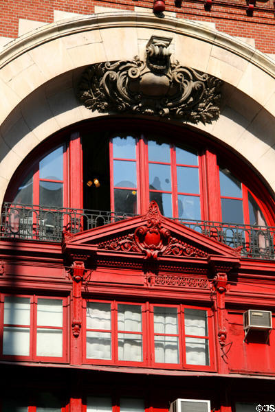 Arched front window of Fire Engine Company #33. New York, NY.