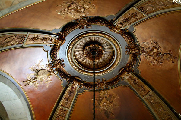 Baroque-style decoration in New York Public Library. New York, NY.