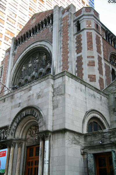 Park Avenue entrance of St. Bartholomew's Church. New York, NY.