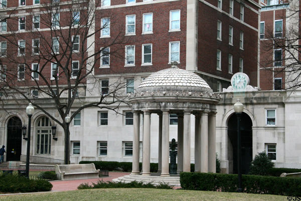 Campus landscape beside Butler Library at Columbia University. New York, NY.
