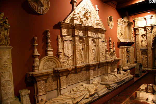 Collection of Spanish tombs & monuments at Hispanic Society of America Museum. New York, NY.