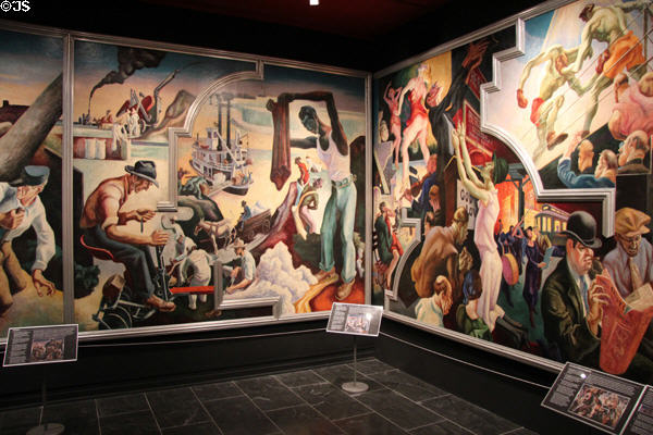 America Today murals (1931) by Thomas Hart Benton at Metropolitan Museum of Art. New York, NY.