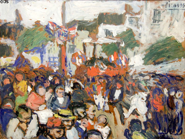 Fourteenth of July painting (1901) by Pablo Picasso at Guggenheim Museum. New York City, NY.