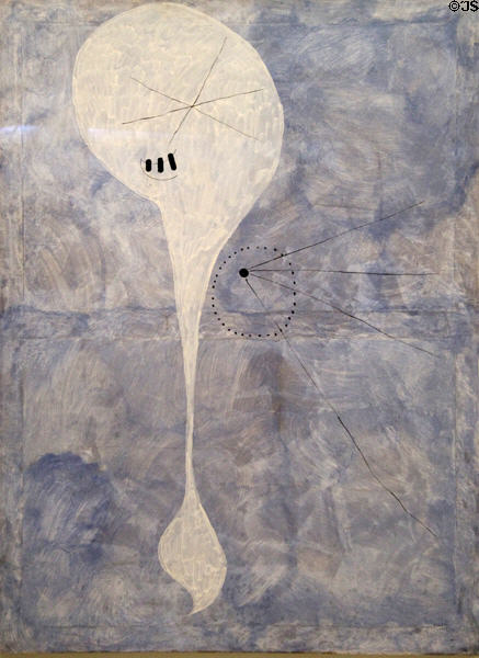 Personage painting (1925) by Joan Miró at Guggenheim Museum. New York City, NY.