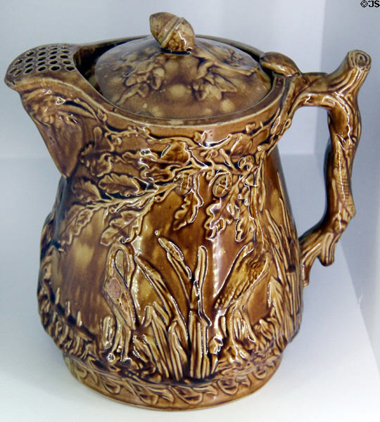 American earthenware pitcher (c1850) at Brooklyn Museum. Brooklyn, NY.