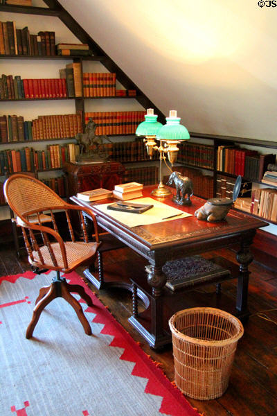 Desk in Gun Room at Roosevelt's House Sagamore Hill NHS. Cove Neck, NY.