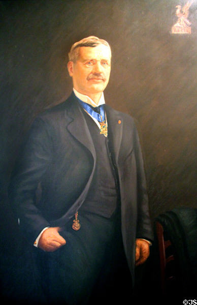 Portrait of Colonel Webb Cook Hayes, son of Rutherford B. Hayes, wearing his Congressional Medal of Honor at Hayes Presidential Center. Fremont, OH.
