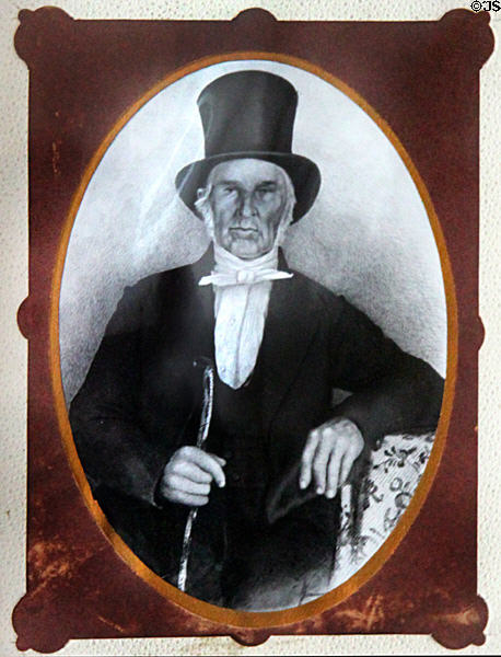 Photo of Edison's grandfather at Edison Birthplace Museum. Milan, OH.