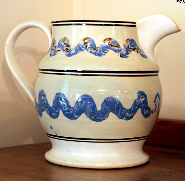Creamware pitcher in kitchen of Sayles House at Milan Historical Museum. Milan, OH.