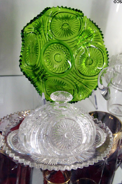 Early Cambridge pattern at National Museum of Cambridge Glass. Cambridge, OH.