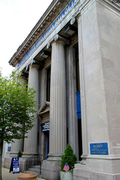 Lou Holtz Upper Ohio Valley Hall of Fame in former bank building (c1923) (120 E. Fifth St.). East Liverpool, OH.