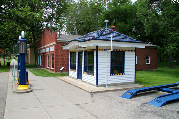 Sun Oil Station (1924) with pagoda roof at Carillon Historical Park. Dayton, OH.