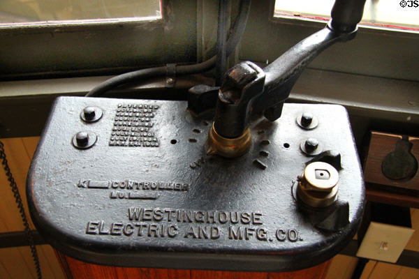 Electrical controller in Toledo Port Clinton & Lakeside Railroad self-propelled electric car at Carillon Historical Park. Dayton, OH.