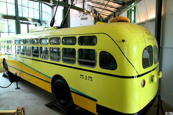 Dayton City Transit electric bus at Carillon Historical Park. Dayton, OH.
