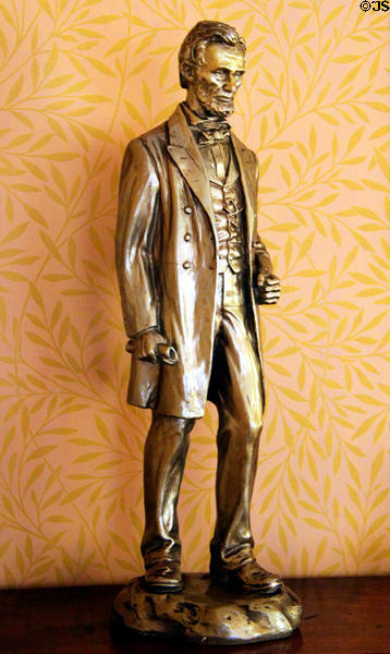 Bronze statue of Abraham Lincoln in son's bedroom at Garfield home. Mentor, OH.