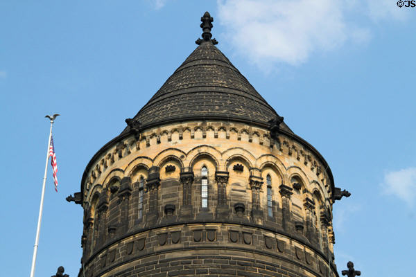 Conical tower of President James A. Garfield Memorial. Cleveland, OH.