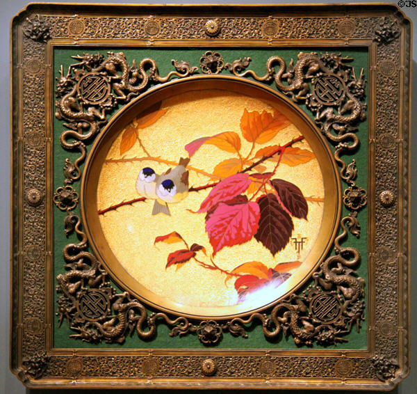 Enameled plaque with birds (1879) by Fernand Thesmar of Paris at Cleveland Museum of Art. Cleveland, OH.