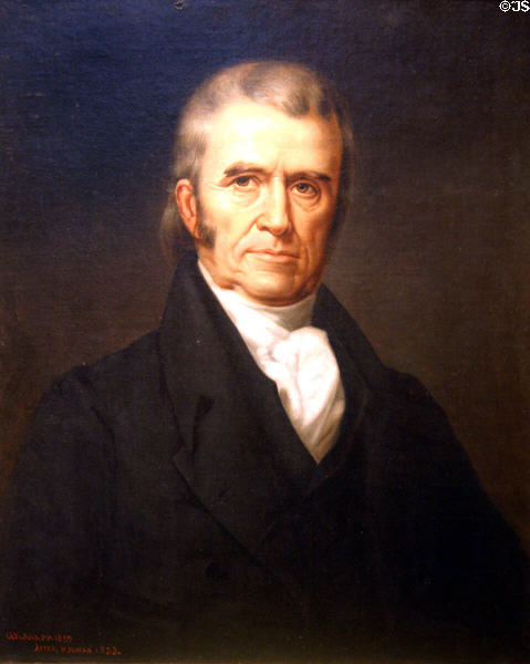 Portrait of John Marshall (c1899) by George Kasson Knapp after Henri Inman in National Portrait Gallery. Philadelphia, PA.