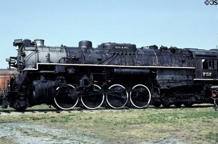 New York Central 757 steam locomotive at Railroad Museum of Pennsylvania. Strasburg, PA.
