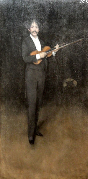 Arrangement in Black: Portrait of Señor Pablo de Sarasate painting (1884) by James Abbott McNeill Whistler at Carnegie Museum of Art. Pittsburgh, PA.