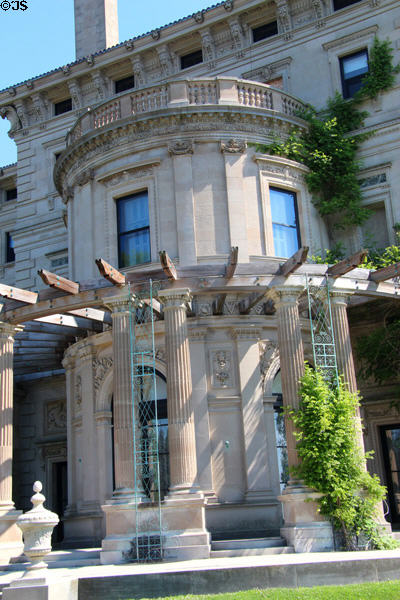 Round pergola facade of exterior of Music Room at The Breakers. Newport, RI.
