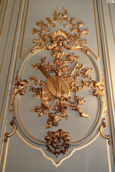 Breakfast Room Rococo wall design at The Breakers. Newport, RI.