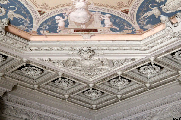 Morning Room ceiling detail at The Breakers. Newport, RI.