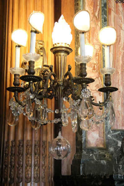 Dining room sconce at The Elms. Newport, RI.
