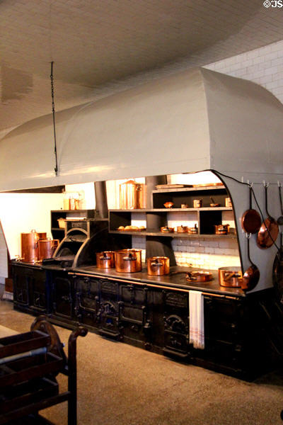 Kitchen stove by Duparquet, Moneuse & Huot of France at The Elms. Newport, RI.