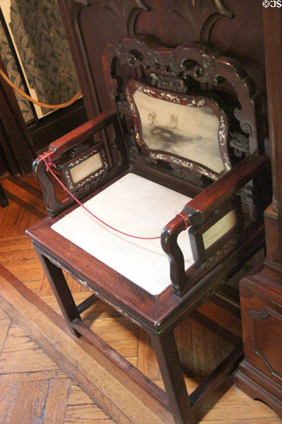 Chinese chair at Kingscote. Newport, RI.