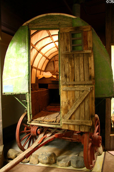 Sheepherder's wagon at Dakota Discovery Museum. Mitchell, SD.