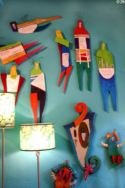 Story People by Brian Andreas of Iowa in Southwest Crafts Center. San Antonio, TX.