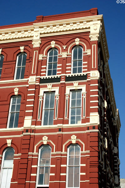 Corner details of Stewart building. Galveston, TX.